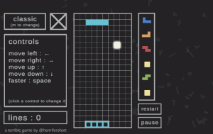 Tetrible, un mélange de Tetris et de Snake